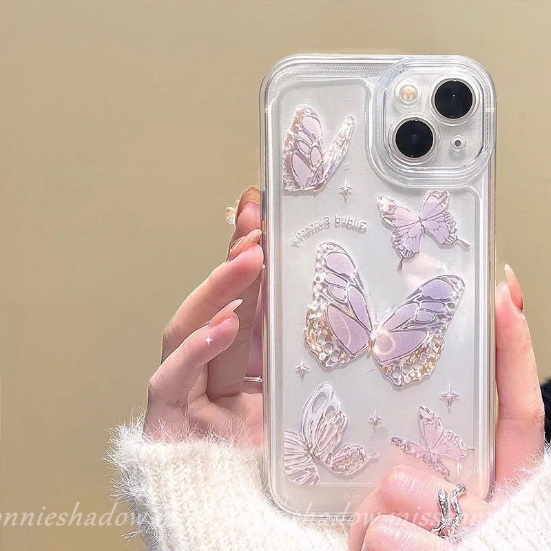 Soft Case TPU Transparan Motif Kupu-Kupu Untuk Realme C21Y 8i 9i 8 9 9Pro C35 C25S C25Y C11 2021 C15 C12 C31 5i 6i 5 C3 C20 8Pro C21A C20A 30A 20z Nzo 2021