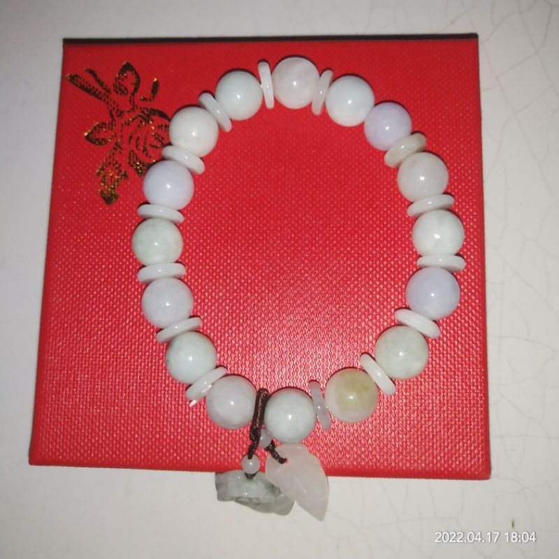 Gelang Batu Giok Asli Jade Birma Type A Natural Pria Wanita