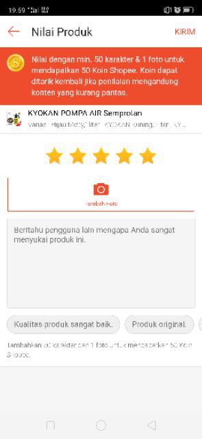 Sprayer Kyokan Pompa Air Semprotan