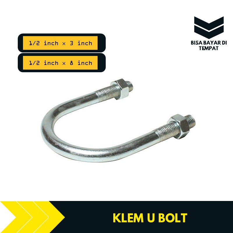 Klem Pipa Besi 1/2 Inch Clamp Pipa U TBMS192
