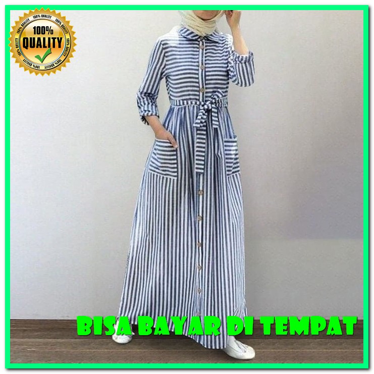 Baju Gamis Nibras Wanita Terbaru 2020 Model Dress Syari Muslim Bu JA885  TerbaruSella MaxiModernMu