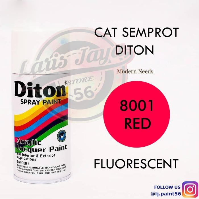 

Pilok Diton FLUORESCENT RED / Merah 8001 HIGH GLOSS 300cc - BESAR a