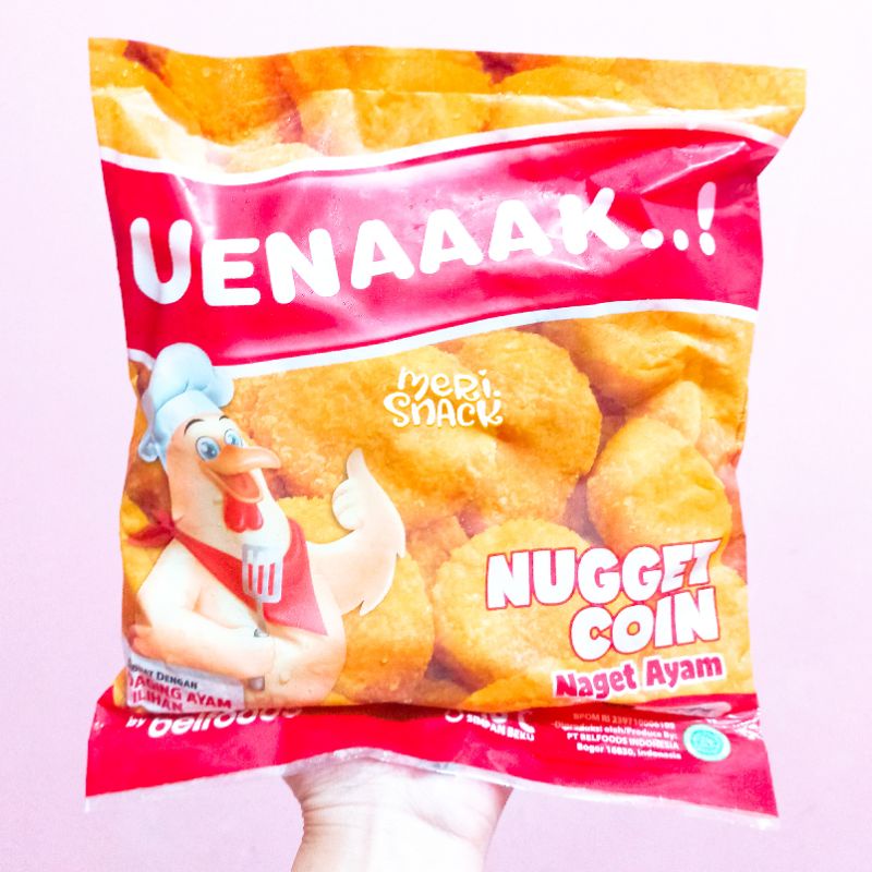 

Belfoods Chicken Nugget Uenaaak Koin 500gr / Naget Ayam Coin / Nuget / Nuggets