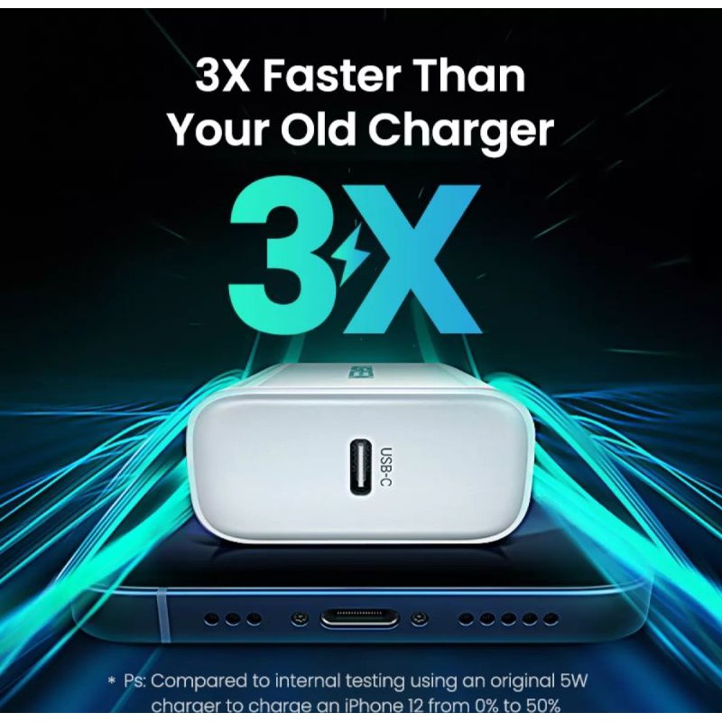 Ugreen Charger IPhone 14 13 12 11 8 X XR XS MAX Pro Support Power Delivery 20W Fast Charging