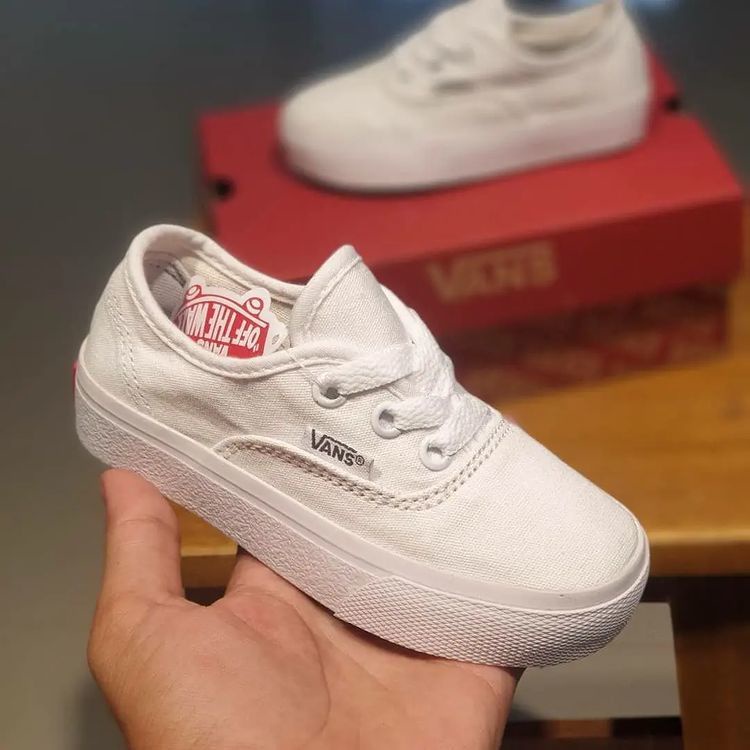 SEPATU VANS AUTHENTIC ANAK PRIA WANITA PUTIH POLOS SIZE 21-35