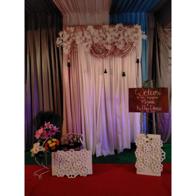 backdrop lamaran akad dekorasi lamaran dekorasi akad sewa dekorasi