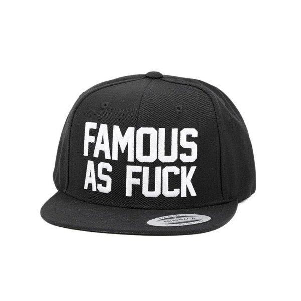 Topi Snapback Famous As Fuck Black
