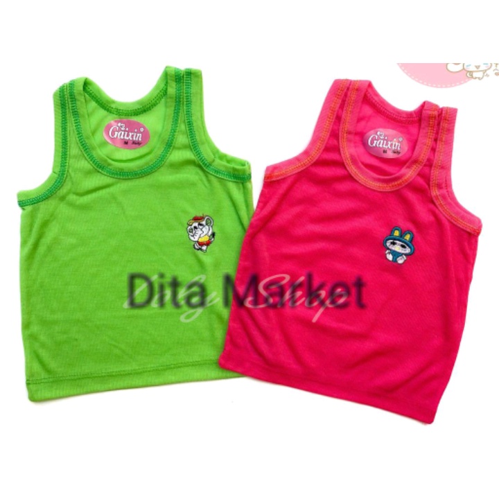 Singlet Bordir Anak Cewek Cowok / Kaos Dalam Anak Murah