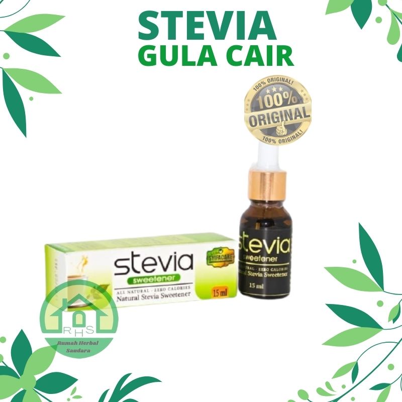 

NATURAL Stefia Gula Cair Non Kalori Sugar Stevia pemanis Alami ASLI ORIGINAL