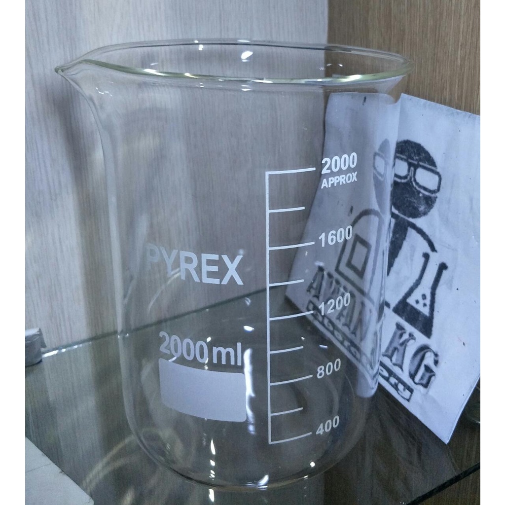 Beaker glass gelas beaker pyrex 2000ml