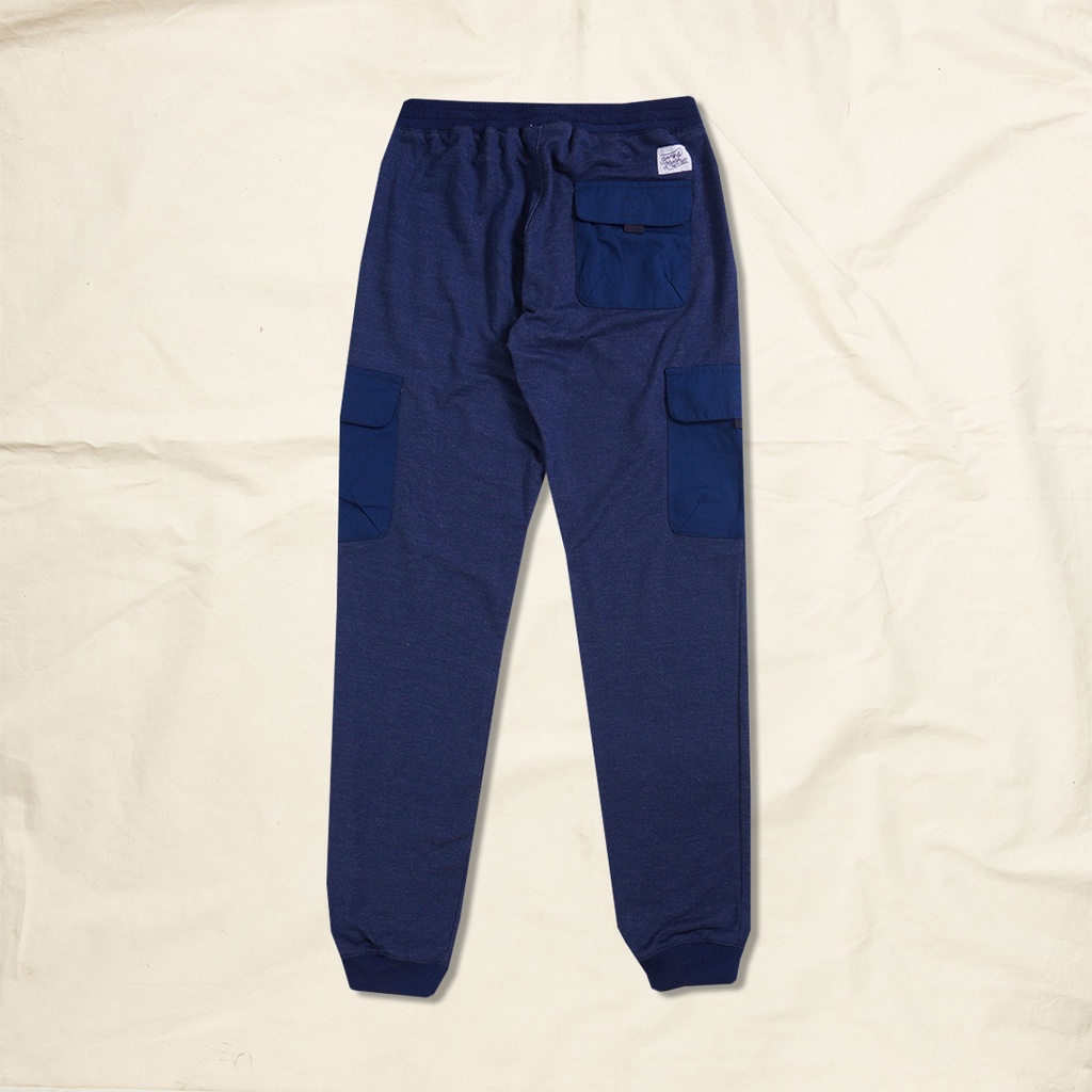 Jimmy and Martin - Jogger Pants Cargo Terry Mismatch Ripstop Blue - JP004-2