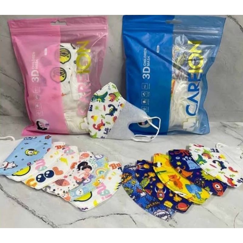 Masker Duckbil anak motif isi 50/pack dapat Gratis plastik merk produk atau box