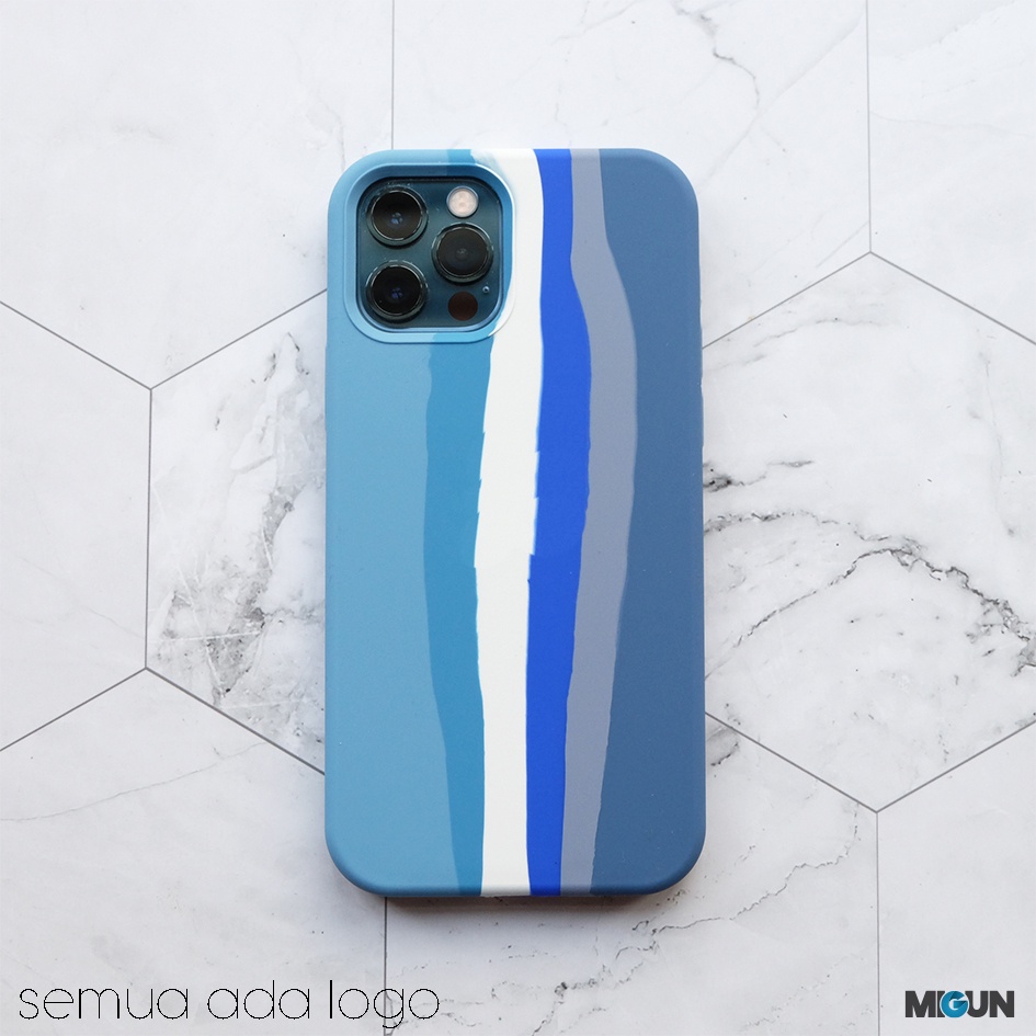 STRIPE BLUE ORIGINAL SILICONE - For Iphone 6 7 8 6+ 7+ 8+ X XR XSMAX 11 11PRO 11PROMAX 12 PRO PROMAX