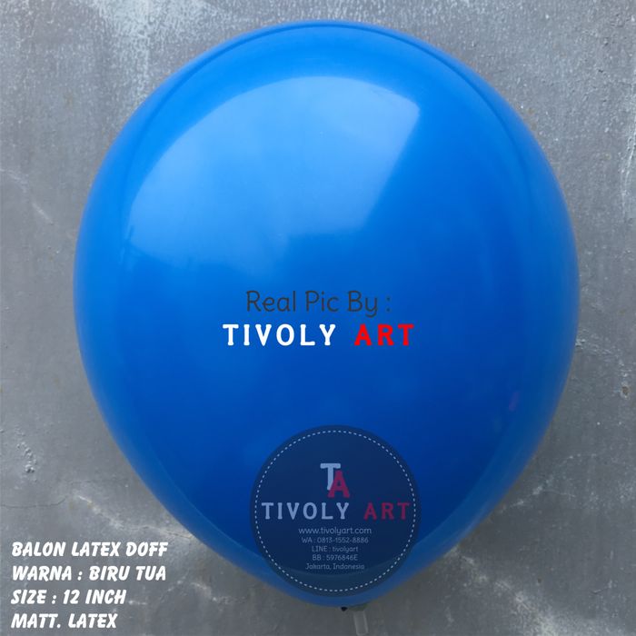 Balon Latex Doff Biru Tua / Balon Doff Biru Tua Termurah