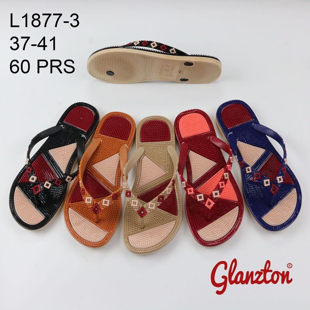 Sandal Jepit Wanita Glanzton Karet  Berkualitas bisa Berfungsi Untuk Kesehatan