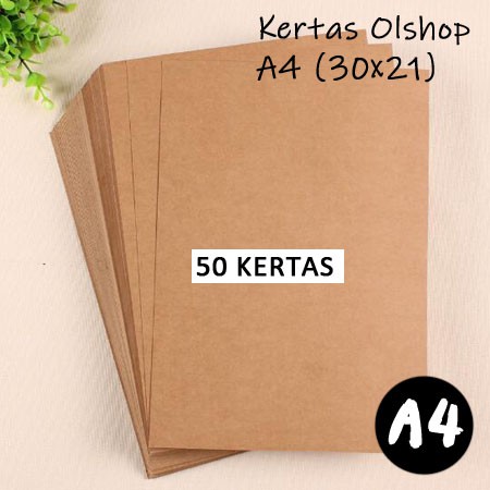 

Kertas Coklat Packing Samson Craft A4 30x21cm 80gsm / Kertas Coklat Packaging Tebal Polos Murah