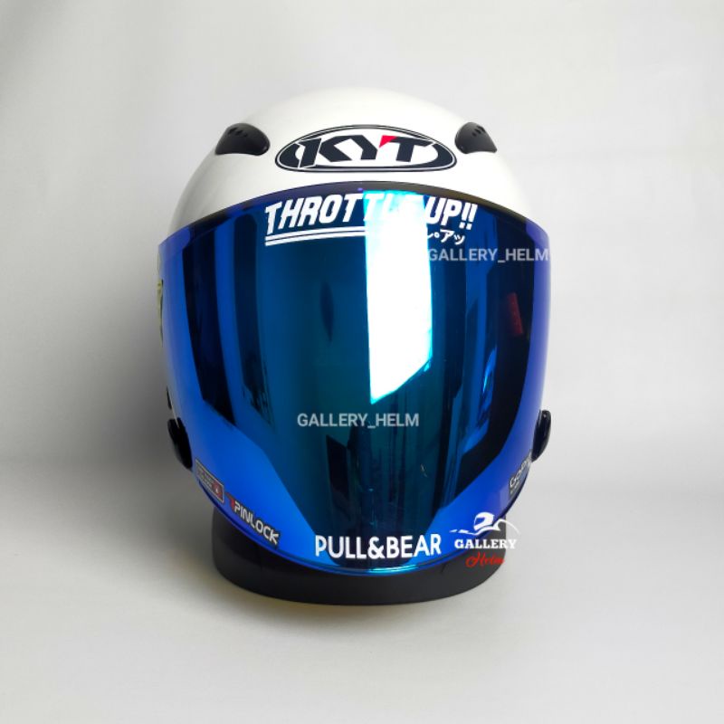 HELM KYT GALAXY FLAT R PUTIH | PAKET GANTENG VISOR VENOM-6