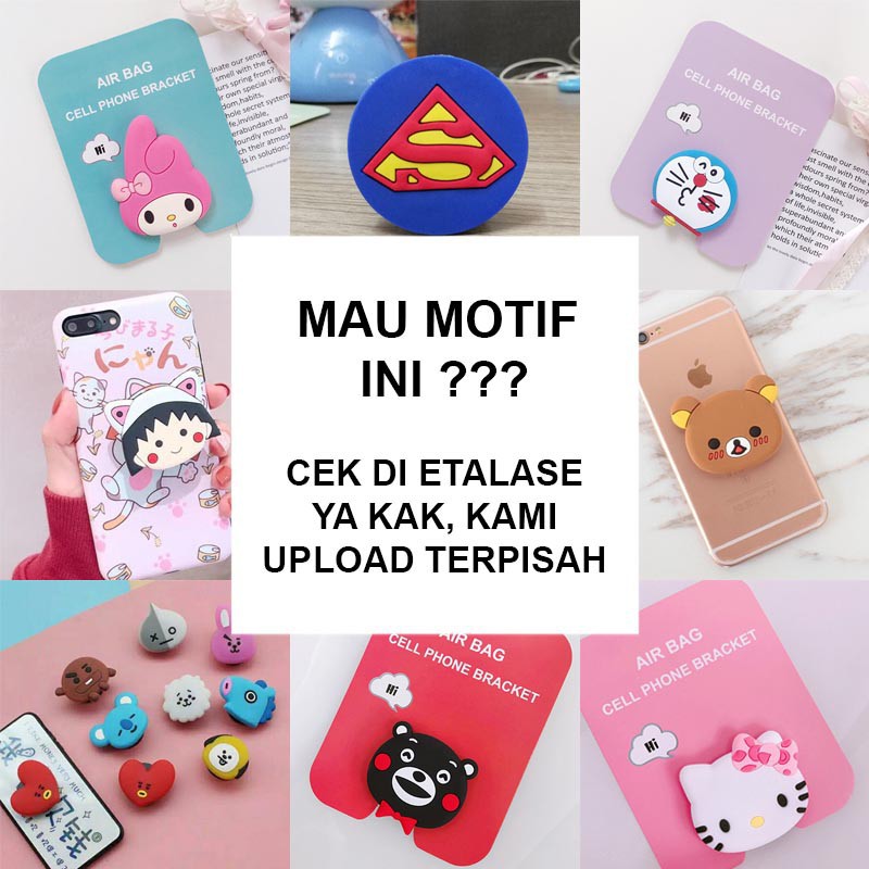 #PART 1# POPSOCKET KARAKTER POP SOCKET IMUT HANDPHONE 3D HP004