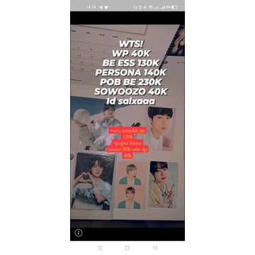 WTS POB JIN BE,RPC JIN,WP JIN,MPC JIN,PERSONA JIN