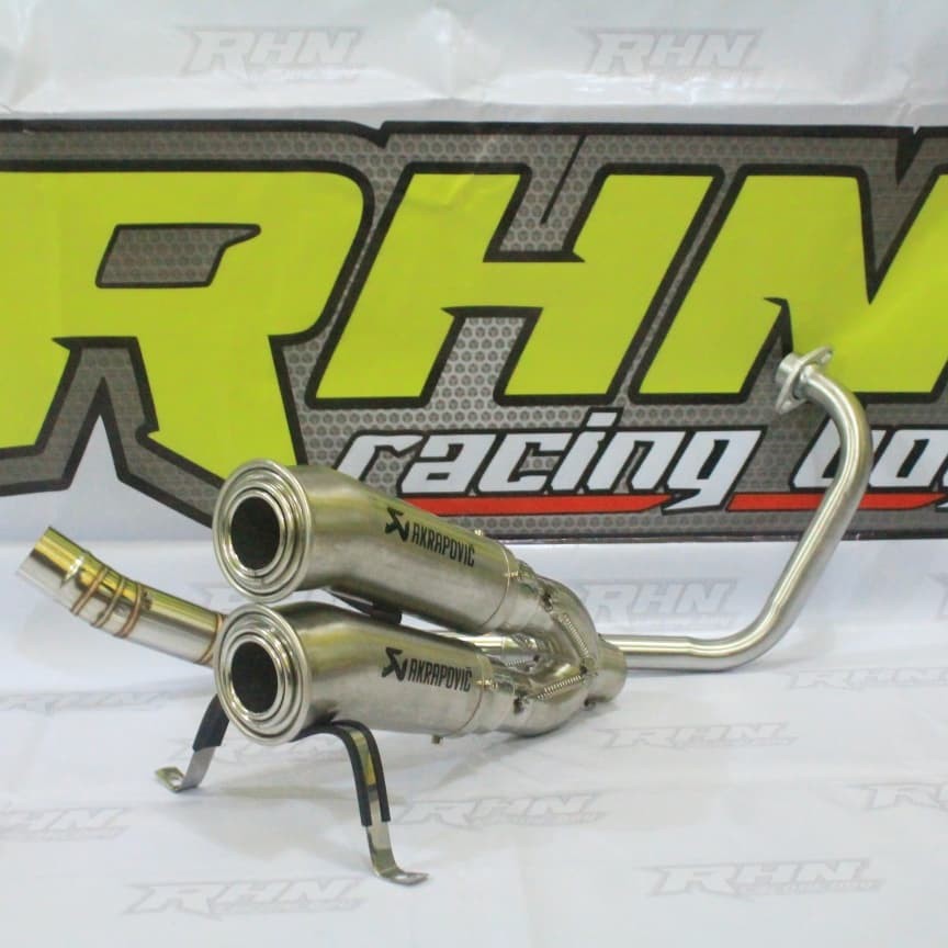 KNALPOT RACING AKRAPOVIC MEGAPHONE DOUBLE SILINCER UNTUK CBR150R R15
