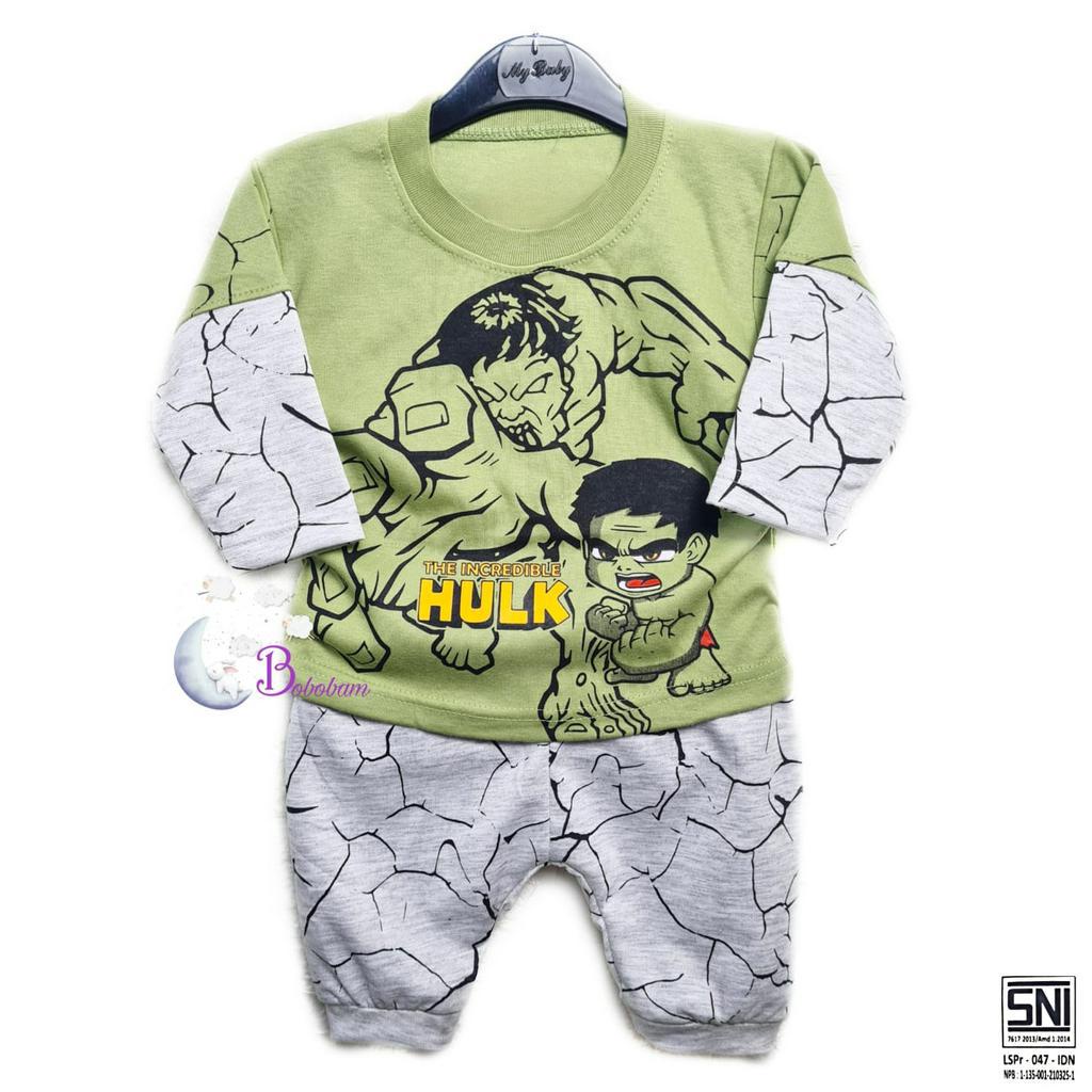 BOBOBAM BAJU BAYI LAKI LAKI SETELAN ANAK COWO LUCU STELAN COWOK 6 12 BULAN KEREN TRENDY KEKINIAN HULK