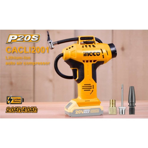 CACLI2001 CORDLESS KOMPRESOR ANGIN MINI POMPA BAN 150PSI UNIT INGCO