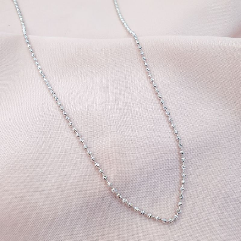 [NEW] Kalung model biji lada emas putih asli kadar 420 9K