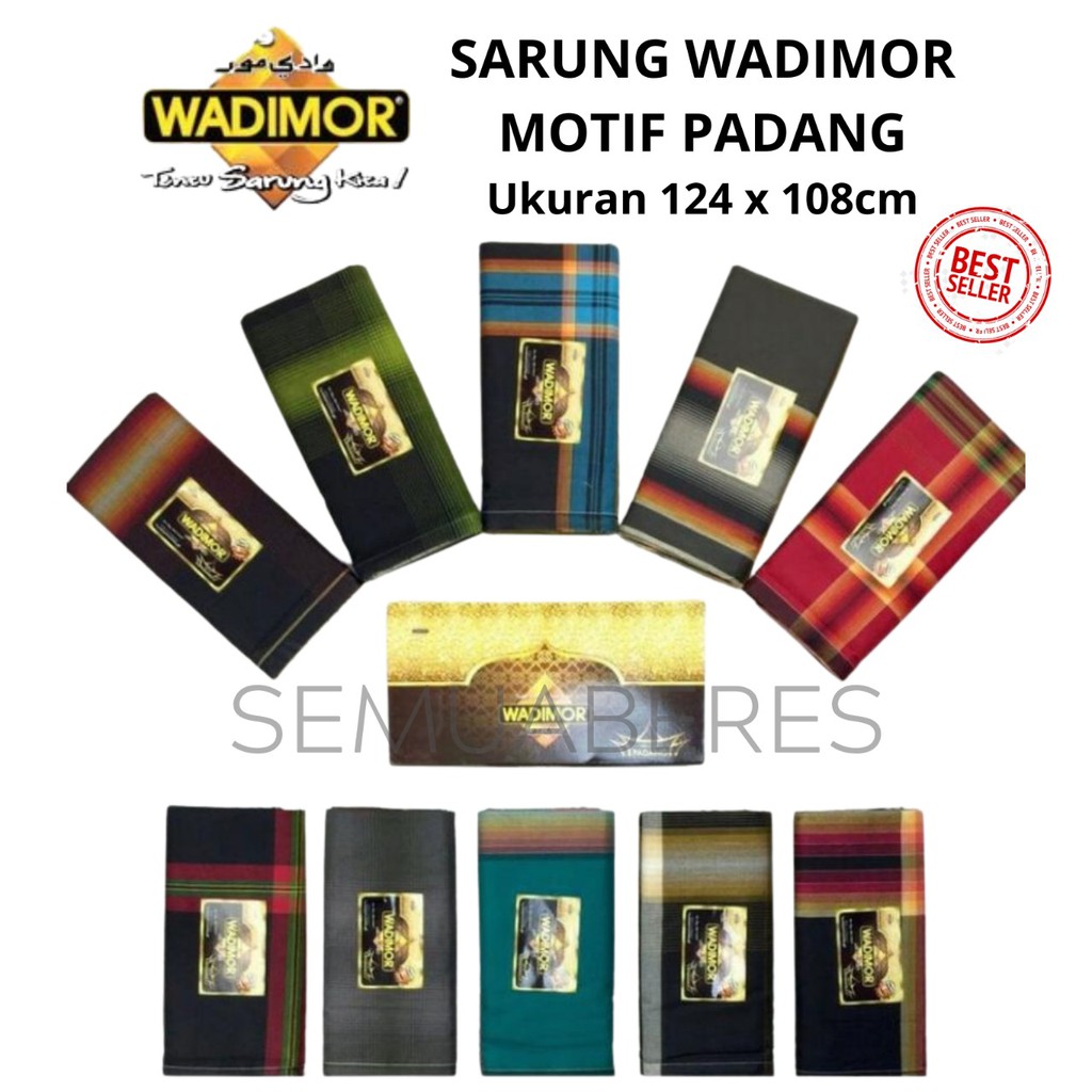 (Grosir 10pcs) Sarung Wadimor Gajah Duduk Motif - Kain Tenun Dewasa Pria Laki Cowo Sholat Solat