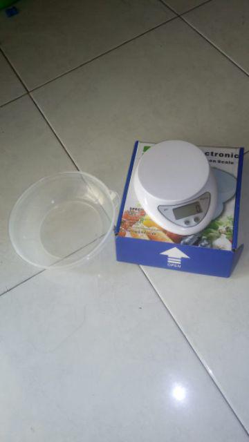 Timbangan Dapur Mangkok 5 Kg Mangkuk Kitchen Scale Digital Bowl Daging Sayur Bawang Murah Praktis Ri