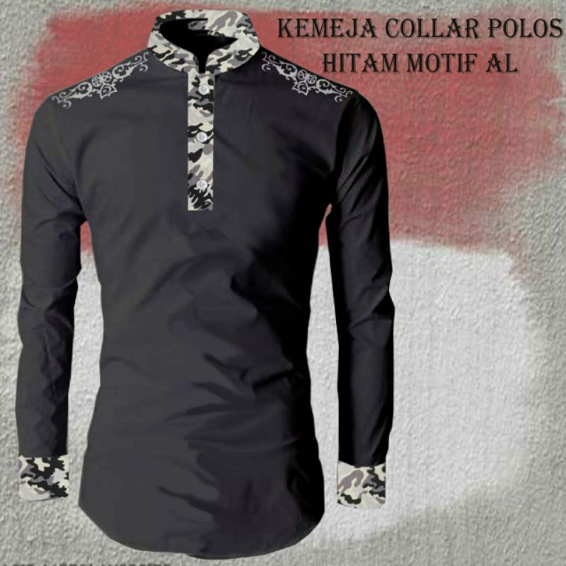 kemeja koko motif loreng/army