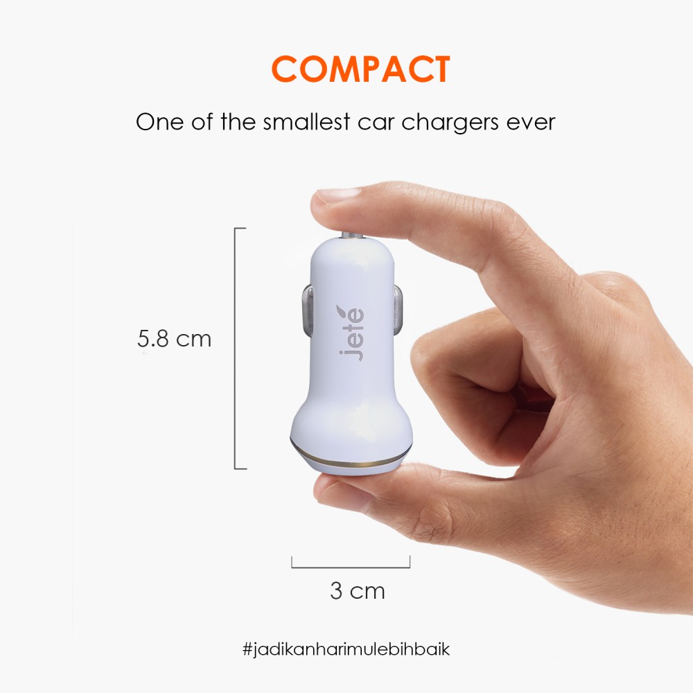 J1 | CAR CHARGER JETE J1 JAILES 2.4A 2 PORT