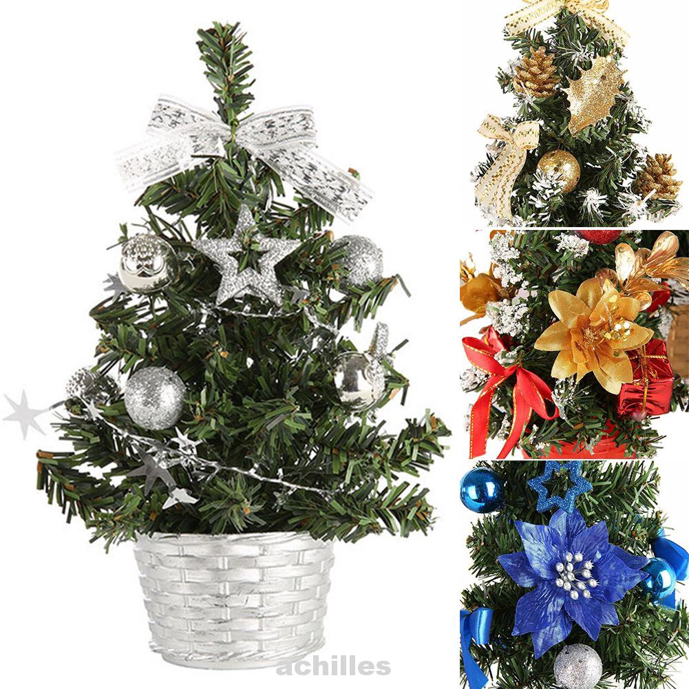 Ornamen Pohon  Natal  Mini Buatan untuk Dekorasi Meja 