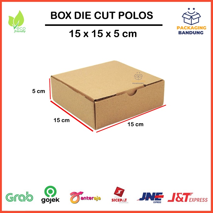 

Kardus Die Cut Polos 15x15x5 cm Kue Pizza Cake Pudding Brownies