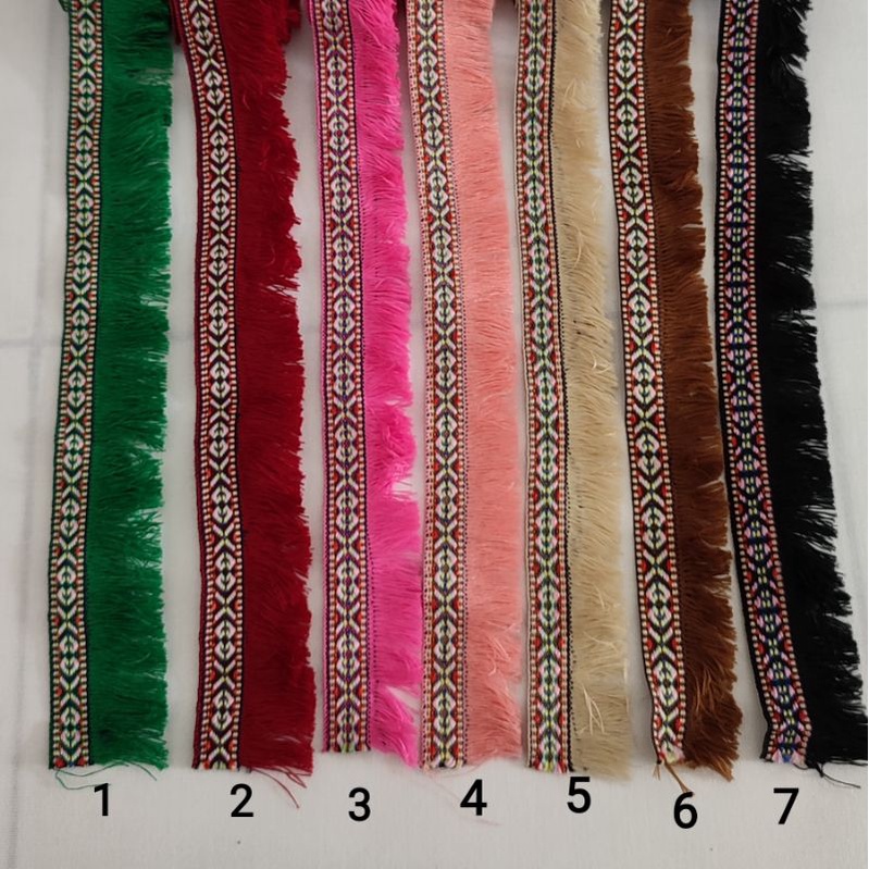 1 yard Renda Tassel lebar 3.5-4cm (90cm)