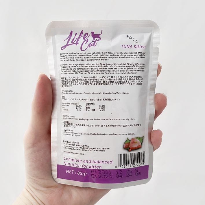 Life Cat Pouch 85 gr - Terlaris Lifecat Adult &amp; Kitten Sachet