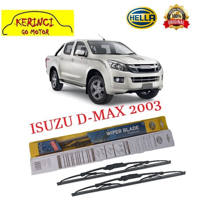 WIPER ISUZU D-MAX 2003 HELLA PREMIUM 22&quot; &amp; 19&quot; SEPASANG - WIPER SET