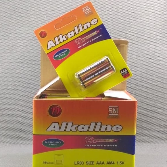 Baterai Alkaline AAA / A3 Dynamax Kualitas SNI Isi 2Pcs