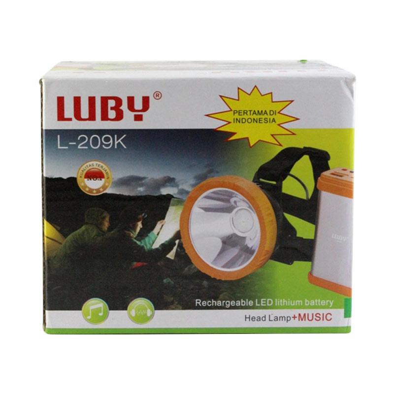 Luby Senter Kepala LED Super Terang 10Watt L 209K KUNING Tahan Hingga 10 JAM