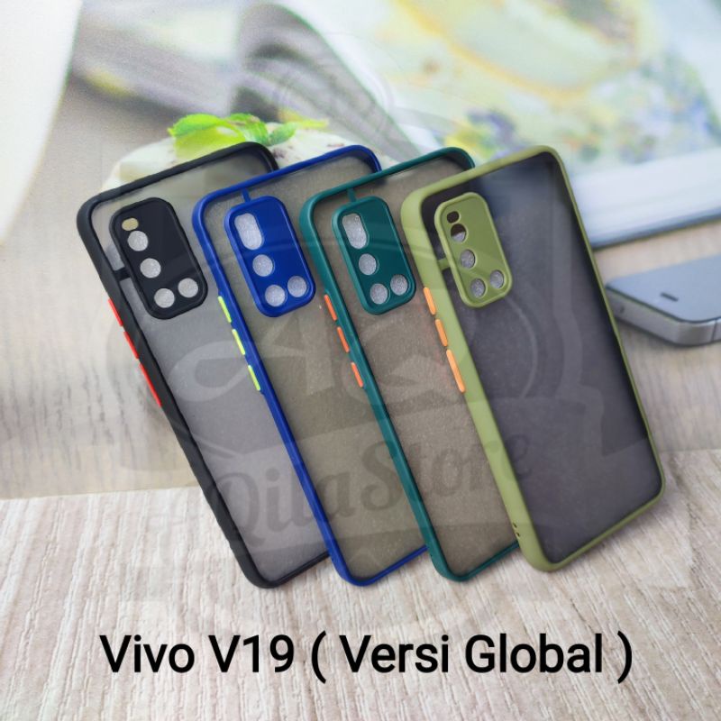 Case Aero Vivo V19 ( Versi Global ) Semi Hardcase Fuze Transparan Dove