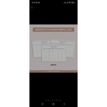 

A5 loose | Monthly planner simple Line