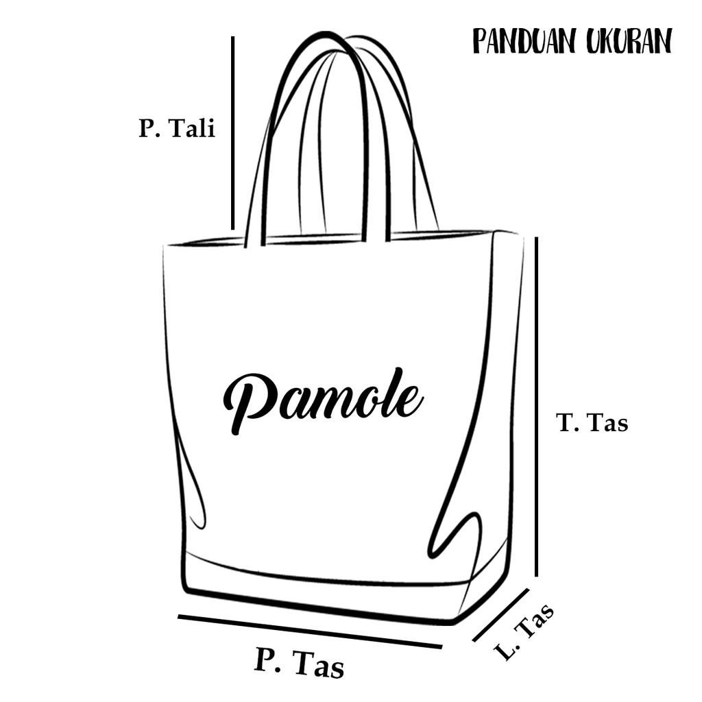 Pamole Tote Bag Kanvas Penutup Resleting Kombinasi Saku Kulit Pakai Lapis Furing Pocket Series Shopee Indonesia