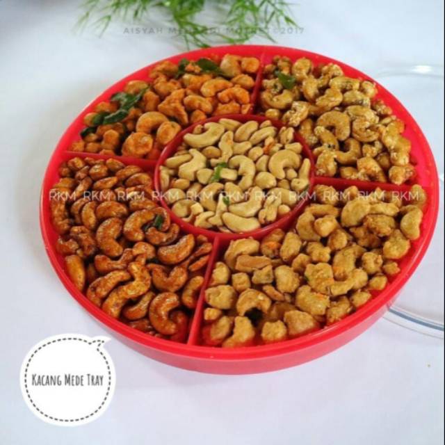 

Kacang mede tray 5 rasa