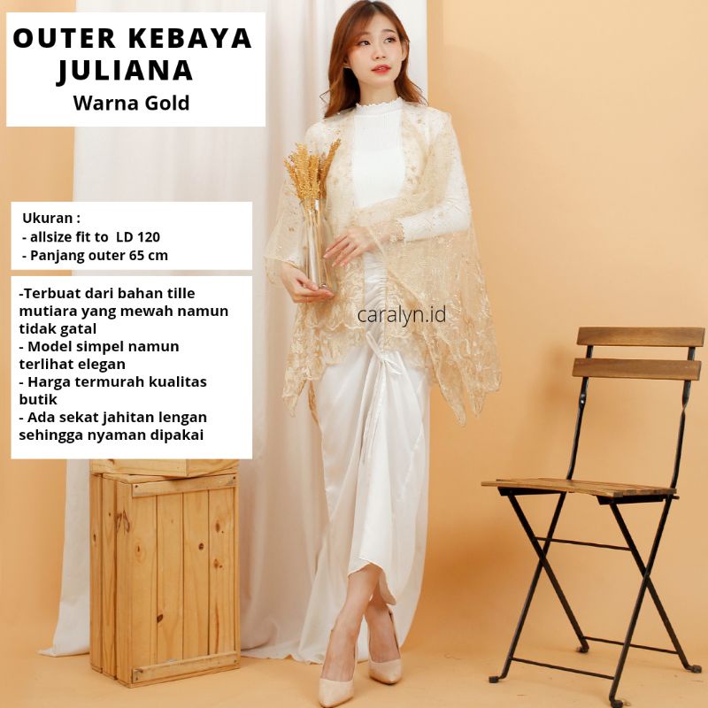 OUTER KEBAYA JULIANA OUTER KEBAYA TILLE GLITER MUTIARA