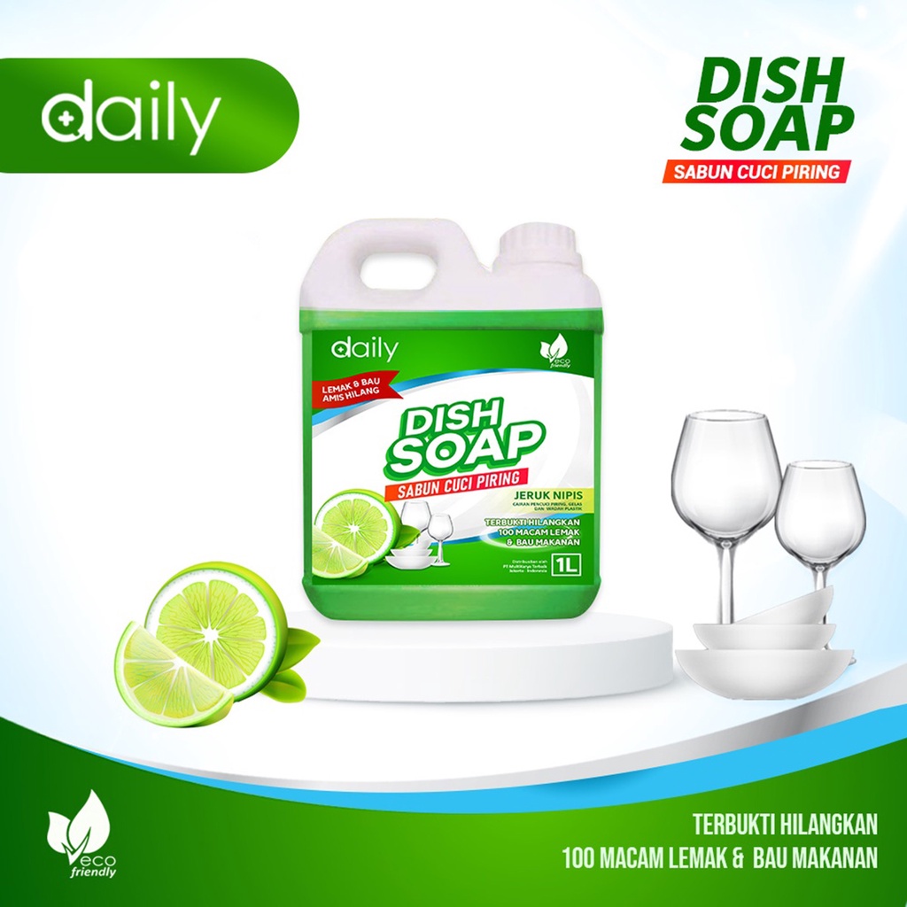 DAILY DISH SOAP 1 LITER SABUN CUCI PIRING CAIR