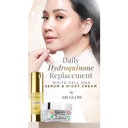 MS Glow Serum White Cell dna 100% original serum wajah wanita