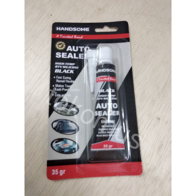 LEM AUTO SEALER BLACK 35 GR SILICONE SEALANT LEM KACA RUBBER HITAM