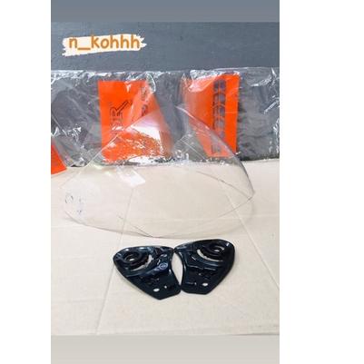 Berkualitas! Kaca Helm DJ Maru KYT,INK HD Anti gores Warna bening SUDAH TERMAKSUD DUDUKAN/RECET NYA 