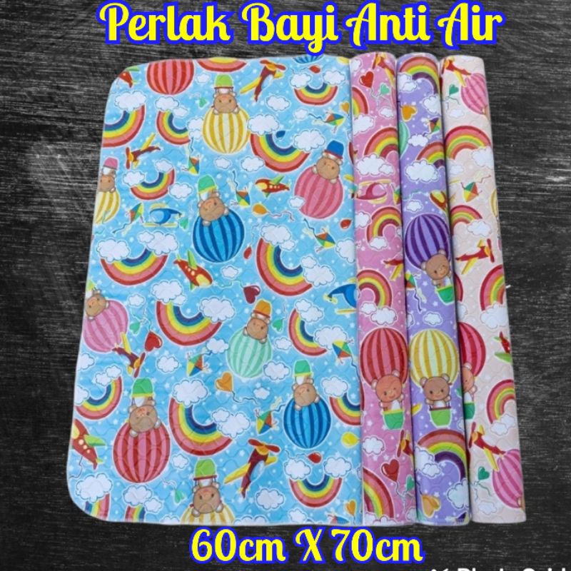 Perlak Bayi Waterproof Alas Ompol Besar 60x70 Bermotif Bukan Polos