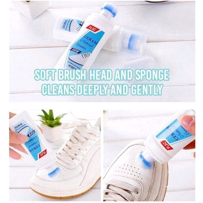 US039 Cairan Pembersih dan Pemutih Sepatu Putih/Shoe Cleaner/Polish Semir Krim Ajaib By Toko Haji Usman