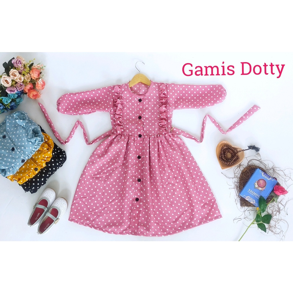 Gamis Dotty Anak Unik/Busana Muslim Anak/Gamis Anak